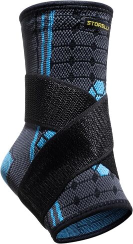 Storelli Ankle Sleeve, Compression Ankle Brace, Zero-Slip Silicone Band, Customizable Fit, Performance Support and Recovery in Saudi Arabia