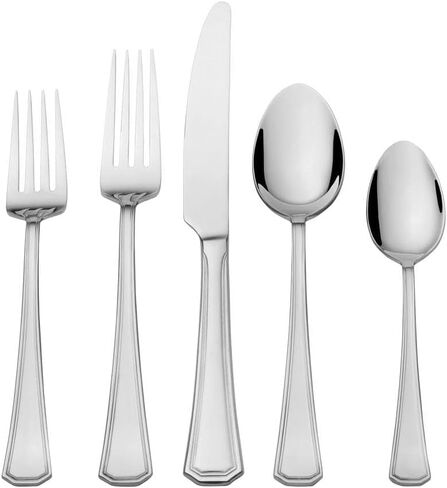 Mikasa Rockford 18/10 Stainless Steel, 20-Piece Flatware Set, Service for 4, Silver in Saudi Arabia
