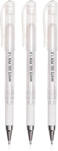 أقلام جل الذهب ، مجموعة قلم حبر جل الذهب 1.0 مم ، حبر غير شفاف ، للكتابة ، الرسم الورقي الأسود ، الرسم ، صنع البطاقات ، تسليط الضوء على الفن والفنانين ، 3 عبوة in Kuwait