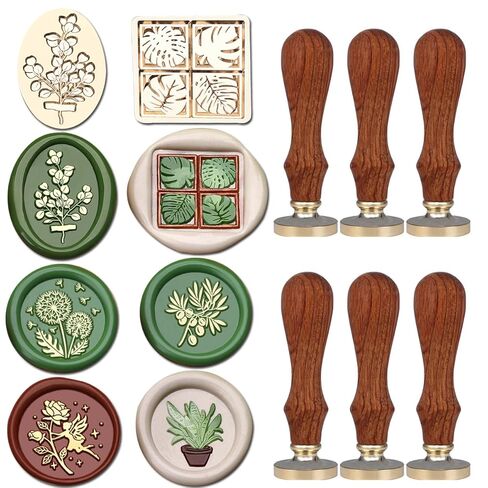 Butterfly & Moon Wax Seal Stamp Vintage Brass Head with Wood Handle for Wedding Invitation Envelopes Gift Wrap in Kuwait