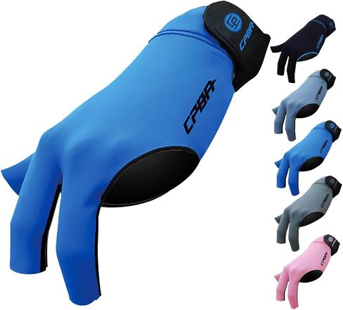 CPBA Billiards Glove 3 Finger Pool Glove من أجل اليد اليسرى ، مخيط مزدوج متين ، SNOOKER CUE SPORT GLOVE أحجام شعبية للرجال والنساء in Kuwait