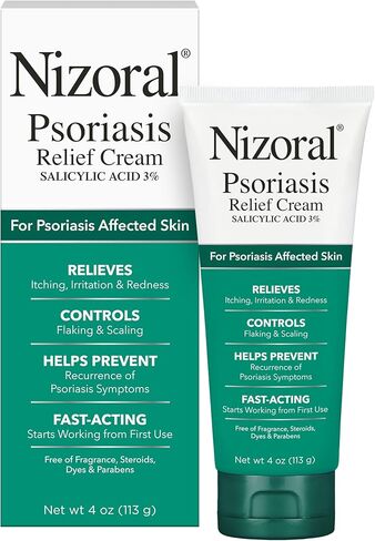 كريم تخفيف الصدفية من نيزورال - يخفف الحكة والتهيج والاحمرار ويتحكم في التقشر والتقشر باستخدام دواء القوة القصوى (حمض الساليسيليك 3%)، 118 مل in Kuwait