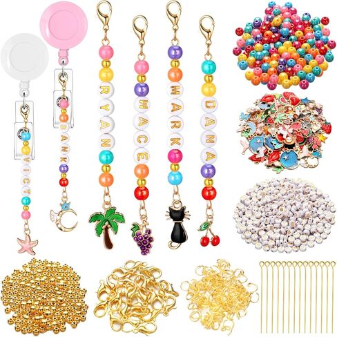 Suncalla 653 PCS DIY Nurse -keychain Making Kit Clip ممرضة ممرضة على سحر شارة بكرة الشارة للمساعد الطبي الطبيب إكسسوارات عمل زميل في العمل in Saudi Arabia