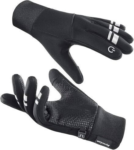 Winter Warm Gloves, Thin Windproof Waterproof Therma Non-Slip Palm, Flexible Touch Screen Finger for Men and Women Cold Weather Cycling, Driving, Hiking, Snow in Saudi Arabia