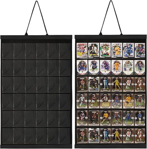 36 بطاقات عرض - 35pt إطار بطاقة رياضية متدرج - مع حماية PVC و Clear View for Baseball Football Trading Card Card Wall ، Black in Saudi Arabia