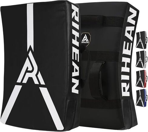 Kicking Shield Kickboxing Pads فنون الدفاع عن النفس، Kick Pad Shield لـ Muay Thai، Taekwondo، MMA PunchingTarget - منطقة حجب كبيرة مع لفافات المعصم in Kuwait