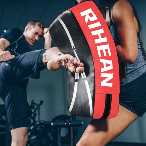 Kicking Shield Kickboxing Pads فنون الدفاع عن النفس، Kick Pad Shield لـ Muay Thai، Taekwondo، MMA PunchingTarget - منطقة حجب كبيرة مع لفافات المعصم in Kuwait
