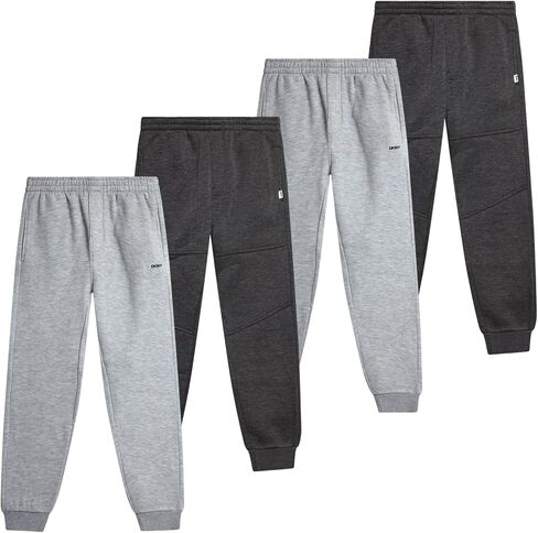 DKNY BOYS POYSTAPTACTS ACTION - 4 Pack Performance Fleece Joggers ، التمرين الرياضي وسراويل المسار للأولاد (الأحجام: 8-12) in Saudi Arabia