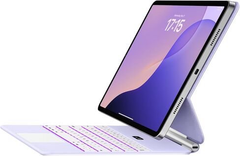 حالة لوحة المفاتيح لـ iPad 11th (A16 ، 2025) و iPad 10th Generation ، لوحة المفاتيح السحرية الفائقة مع لوحة تتبع متعددة اللمس ، 7 ألوان الإضاءة الخلفية ، حامل ناتئ عائم ، أسود in Kuwait