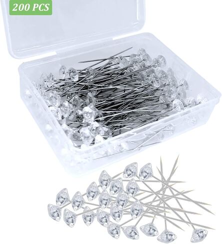 دبابيس بوكيه 300pcs ، دبابيس زهرة للخياطة ، دبابيس ماس مستقيمة لمدة 2 بوصة لحفل زفاف ، زخرفة DIY المجوهرات ، خياطة اللحف والحرفية بواسطة Sunenlyst (الشفافة -300 مساءً) in Kuwait