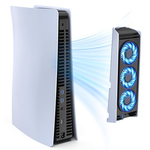 Ps5 Pro 4 Cooling Fans,Ps5 Pro Accessories Fan with USB 3.0,Efficient Quiet Cooler Fan with Adjustable Speed,Cooling fan for PlayStation5 Pro Temperature-Controlled in Kuwait