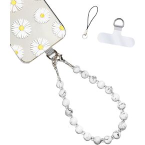 Hidden Hollow Beads Cell phone charm Wrist strap tether tab wristlet anti-drop hands free fits most cases and accessories (Turquoise) in Kuwait