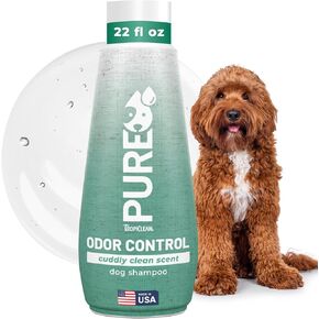 Tropiclean Pure Overor Control Dog Shampoo ، شامبو الكلاب المثالي للكلاب للكلاب الرائحة ، رائحة البابايا الاستوائية ، مصنوعة في الولايات المتحدة الأمريكية ، جرو آمن ، 22 أوقية. in Kuwait