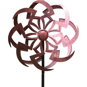 Outdoor Garden Wind Spinner Metal Decorative Yard Kinetic Sculpture Classic Rustic 48x10 Inch in Kuwait