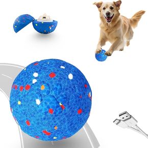 2025 Upgraded Interactive Dog Toys for Aggressive Chewers,E-TPU Interactive Dog Balls Moving Dog Toys to Keep Them Busy,Dogs Chew Toys for Dogs,Automatic Rolling Activated Dog Toy Ball Pet Supplies in Saudi Arabia