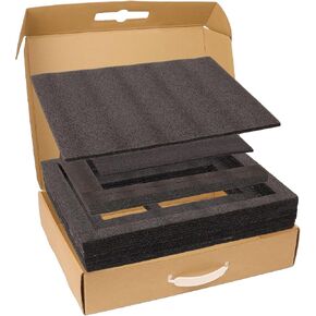 Laptop Shipping Box for up to 17 Inch with Adjustable Foam, Cardboard Mailer Computer Container for Shipping, Secure Notebook Laptop Box with Handle in Kuwait