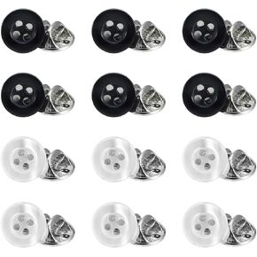 20 حزمة 12 مم أزرار NO-SEW أزرار قابلة لإعادة الاستخدام القابلة لإعادة الاستخدام لشراء ملابس الملابس ، سريعة سهلة حل زر DIY لإصلاح الأزياء المصنوعة من الحرف اليدوية التي تصنع دبابيس بروش زخرفية باللون الأبيض الأسود in Kuwait