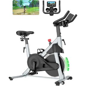دراجة التمرين ، دراجة ثابتة من مستوى مغناطيسي من مستوياتها للمنزل ، دراجة ركوب الدراجات الداخلية المنخفضة الضوضاء مع سعة 300 رطل على الوزن ، دراجة تجريب مع جبل وسادة ، شاشة LCD وحامل الكأس لصالة الألعاب الرياضية المنزلية in Kuwait