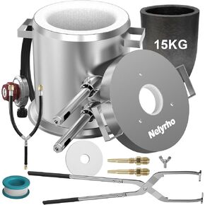 Nelyrho 3KG Propane Smelting Furnace Kit for Beginners – Easy-to-Use Portable Metal Smelter with Crucible, Tongs & Fire Brick – Ideal for DIY Gold, Silver, Copper, Aluminum Casting in Kuwait