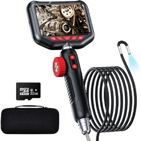 Two-Way Articulating Borescope [360°Rotation] for Smartphone & iPhone, Industrial Endoscope Camera with Light, IP67 Waterproof Inspection Camera Automotive Tool, Gifts/Tools for iPhone Android in Kuwait