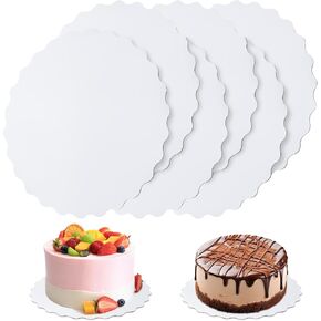 6 Pcs Cake Boards,White Cake Boards 10 inch Round,100%Food-graded Cardboard Cake Rounds,Waterproof and Oil-proof Cake Base for Cake DIY, Wedding, Birthday, Dessert, Pizza Decorating & Exhibition in Saudi Arabia