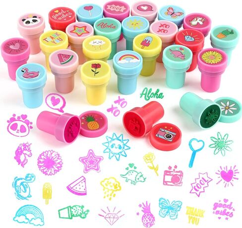 26 Animal Stamps for Kids, Self-Inking, Children's Craft Supplies Party Favors for Kids in Saudi Arabia