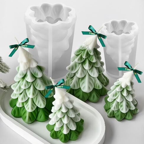 Christmas Candle Molds for Candle Making, 3D Santa Claus Silicone Molds for Candles Wax Soap Plaster Epoxy Resin Craft Casting Xmas Home Decor Handmade Gift in Saudi Arabia