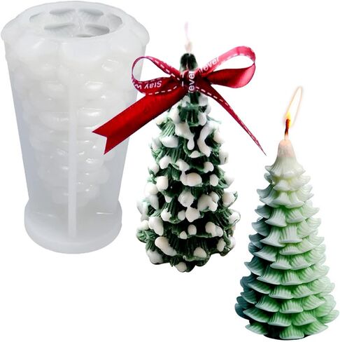 Christmas Candle Molds for Candle Making, 3D Santa Claus Silicone Molds for Candles Wax Soap Plaster Epoxy Resin Craft Casting Xmas Home Decor Handmade Gift in Saudi Arabia