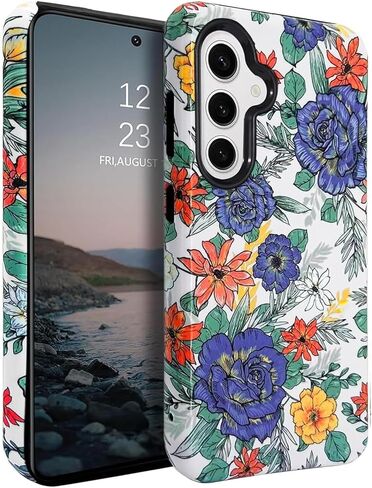 J.west Compatible with Samsung Galaxy S25 Plus Case 6.7 inch with 2 Pack Tempered Glass Screen Protectors Cute Animal Leopard Hybrid Cover for Girls Women Aesthetic Protective Phone Cases Cheetah in Saudi Arabia