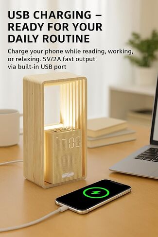 Sunrise Alarm Clock - آلة صوت الإنذار المزدوجة مع ضوء الاستيقاظ ، شاحن USB ، 9 أصوات نوم ، ضوء ليلي ، عرض قابلة للتطبيق وتوقيت السيارات - مثالي للنوم الخفيف ، الأطفال ، غرفة النوم ، السفر in Kuwait