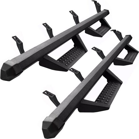 Running Boards Compatible with 2025 Toyota 4Runner(Without Side Skirts), Dual-Stage Textured Black Powder Coated, 4Runner 4 Inch Drop Down Side Steps Made with Carbon Steel. in Kuwait