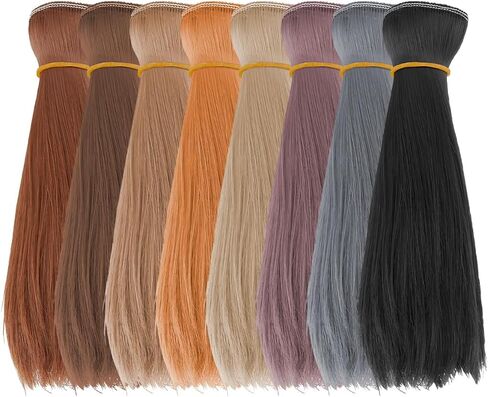 Dicosmetic 10pcs دمية الشعر لحفلات الشعر 100x15.5cm دمية البشر 10 ألوان مستقيمة دمية اصطناعية عالية درجة حرارة الدم دمية دمية تمديدات الشعر مصنع لوازم الفنون in Saudi Arabia