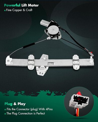 SCITOO Front Left Power Window Regulator with Motor Fit for 2012-2015 for Honda for Civic,751-743 in Saudi Arabia
