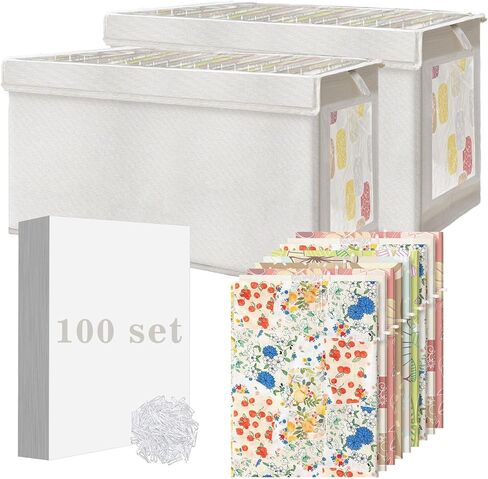 Sadnyy 50 Pack 8.3 × 11 بوصة منظمات القماش منظمات الكتب الهزلية مع مقاطع التمساح البلاستيكية 200 مساءً in Kuwait