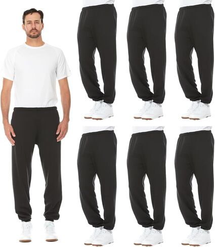 BILLIONHATS 6 Pack of Wholesale Mens Jogger Sweatpants, Homeless Shelter Donation Case, Comfy Bulk Joggers for Men in Saudi Arabia
