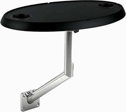 Side Mounted Boat Dinette, Removable, Adjustable Direction Boat Table Wall Mounted Dinette, ABS Waterproof Stainless Steel Table Legs Caravan and Boat. in Saudi Arabia