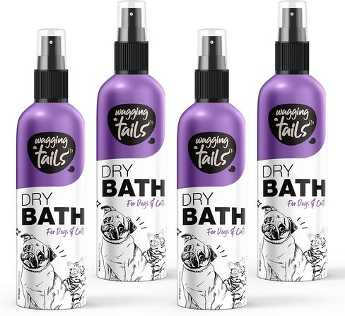Whatging Tails 6-in-1 شامبو حمام جاف بدون ماء للقطط والكلاب ، 6.76 Fl Oz | رذاذ الحيوانات الأليفة العميق التنظيف العميق | سهل الاستخدام | تحييد الروائح | يرطب ويغذي المعطف والشعر والجلد in Kuwait