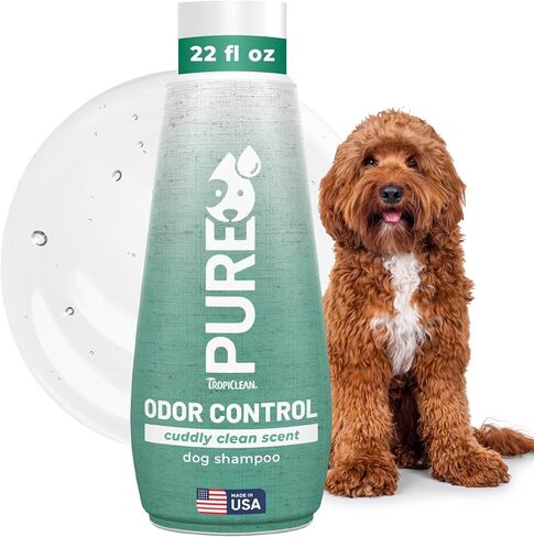 Tropiclean Pure Overor Control Dog Shampoo ، شامبو الكلاب المثالي للكلاب للكلاب الرائحة ، رائحة البابايا الاستوائية ، مصنوعة في الولايات المتحدة الأمريكية ، جرو آمن ، 22 أوقية. in Saudi Arabia