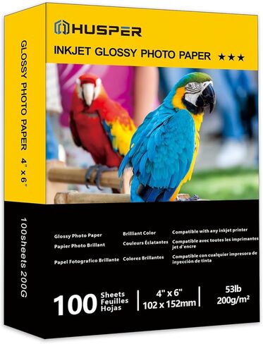 ورقة صورة INKJET اللامعة 36 أوراق 8.5 × 11 بوصة 53 رطل ورقة فوتوغرافية احترافية متوافقة مع طابعة حبر الصبغة 200gsm ورقة صورة جافة فورية in Kuwait