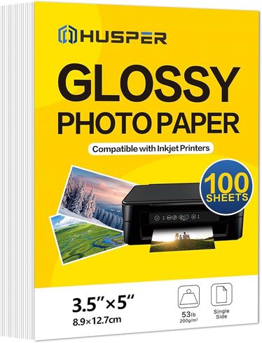 ورقة صورة INKJET اللامعة 36 أوراق 8.5 × 11 بوصة 53 رطل ورقة فوتوغرافية احترافية متوافقة مع طابعة حبر الصبغة 200gsm ورقة صورة جافة فورية in Kuwait