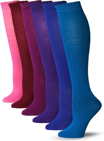 Tipi Toe Women's 6 Pairs Colorful Patterned Knee High Socks in Saudi Arabia