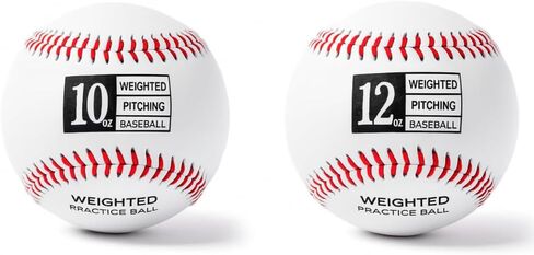 كرات البيسبول الموزونة للرمي - تساعد على زيادة سرعة الملعب - مجموعة من 3 كرات بيسبول للتدريب (3 أونصة، 4 أونصة، 6 أونصة) in Kuwait
