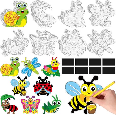 40 Pack Fall Crafts Kit DIY Magnet Sticker Painting Crafts Autumn Pumpkin Turkey Coloring Attivity Kit Color الخاص بك in Saudi Arabia