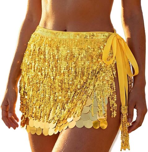 GRAEEN Sequin Mermaid Skirt Blue Sparkly Tassel Skirts for Women in Saudi Arabia