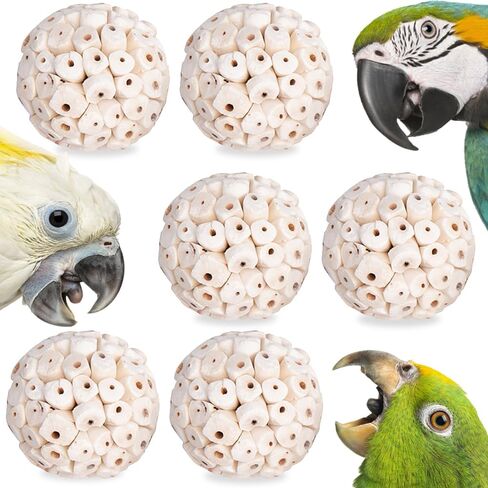 6 عبوة Bird Toy Sola Balls ، Parrot Norture Puck Phetmding & Fraging Toy ، كرات قدم الطيور لكوكاتيل كونور بودجي ببناء أرنب غينيا خنزير شينشيلا أرنب in Kuwait