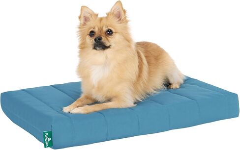 FurHaven Orthopedic Dog Bed – Classic Cushion with Plush Tufted Top, Supportive Foam Mattress, Removable Washable Cover, Joint Relief - Wheat, Medium in Saudi Arabia