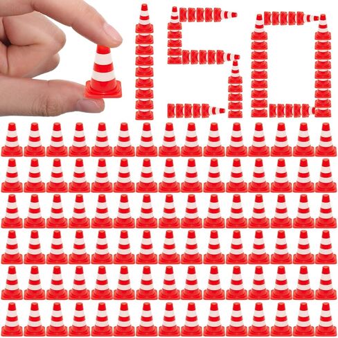 Soulchen 150 PCS 1 "Mini Traffic Consles Miniature Miniature Minists علامات الحواجز البرتقالية على الطرق in Kuwait