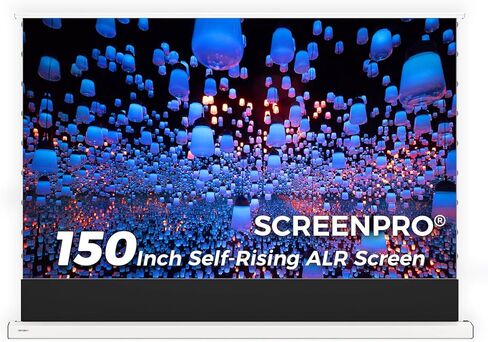 شاشة عرض شاشة العرض الصعودية الشاشة شاشة عرض 150 بوصة ، شاشة عرض ALR مركبة مع جهاز التحكم عن بُعد ، 16: 9 شاشة المسرح المنزلي الكهربائي لشاشة عرض 4K in Kuwait