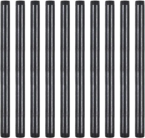 10 Pack 3/4 Inches x 2 Inches Black Malleable Steel Nipples Fitting, DIY Steampunk Industrial Vintage Style. in Saudi Arabia