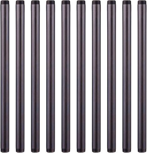 10 Pack 3/4 Inches x 2 Inches Black Malleable Steel Nipples Fitting, DIY Steampunk Industrial Vintage Style. in Saudi Arabia